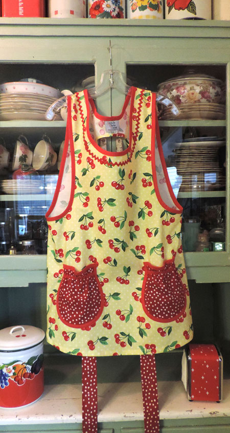 Cherry polka dot apron