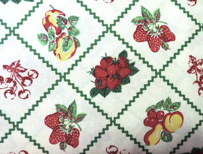 Old fashioned fruit on yellow