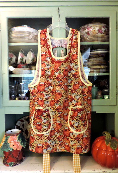 Old fashioned pumpkin apron