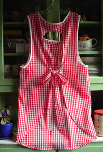 Aunt Violet Red gingham back